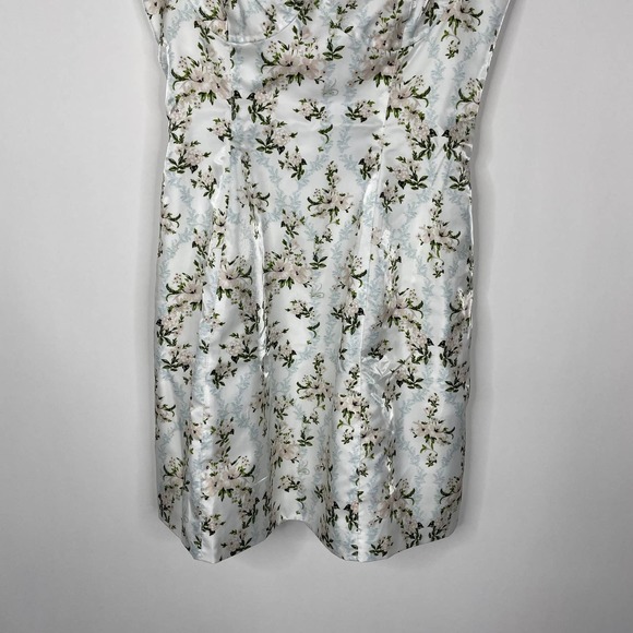 NWT Danielle Bernstein Dainty Floral Mini Slip Dress A-Line White - Picture 5 of 14